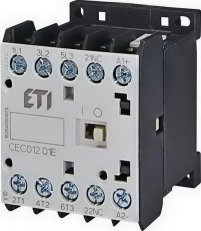 Miniaturní stykač ETI CEC012.01-230V-50/60Hz 3p 3xNO+1xNC 22A(AC1)/12A(AC3 400V)