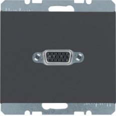 Zásuvka, VGA, šrobové svorky, K.1, antracit, mat BERKER 3315417006