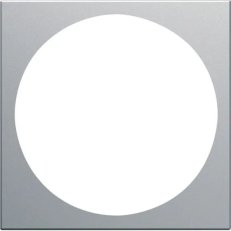 Kryt multimediálních zásuvek, kulatý profil gallery, 45x45 mm, stříbrná WXD744T