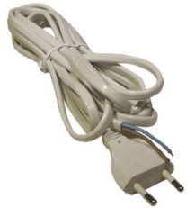 Přívodní kabel FLEXO H05VVH2-F 2x0,75B s euro vidlicí 2,5A 10m bílá PVC
