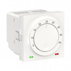 Podlahový termostat NOVÁ UNICA otočný 2M, Bílý SCHNEIDER NU350318