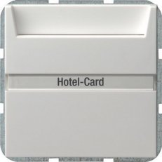 Tlačítko hotelové karty popisné pole System 55 čistě bílá GIRA 014003