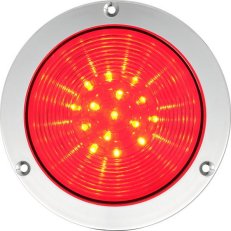 Svítidlo signální s trvalým svitem R4 LED 24 V, ACDC, IP66, červená, chrom 21415