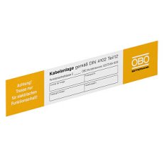 OBO KS-E DE Identifikační štítek pro zachování funkčnosti 250x43mm