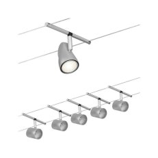 Lankový systém Cup základní sada GU5,3 max. 5x10W 230/12V matný chrom/chrom