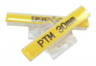 PTM10023K Průhledné připínací kapsy, rozměr 4,6x23mm, pro uchycení jednou páskou