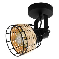 Bodové svítidlo ANWICK 1 1xE27 černá/RATTAN 40W IP20 EGLO 43324