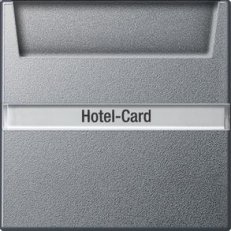 Tlačítko hotelové karty popisné pole System 55 F hliník GIRA 014026