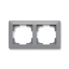 ABB Zoni Rámeček dvojnásobný pro vodorovnou i svislou montáž šedá/bílá