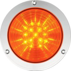 Svítidlo signální s trvalým svitem R4 LED 24 V, ACDC, IP66, oranžová, chrom