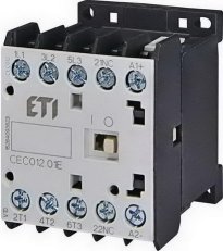 Miniaturní stykač ETI CEC012.01-220VDC 3p 3xNO+1xNC 22A(AC1)/12A(AC3 400V)