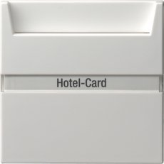 Tlačítko hotelové karty popisné pole System 55 čistě bílá matná GIRA 014027