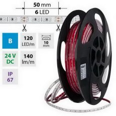 LED pásek SMD2835 B 120LED/m 5m, 24V, 9,6 W/m MCLED ML-126.039.90.0