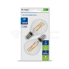 LED Bulb - 4W Filament E14 Cross P45 Cle