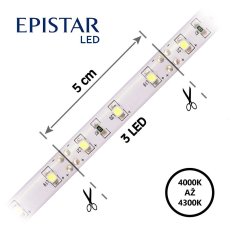 LED pásek 60LED/m 2835 IP20 4000-4300 K bílá 12V 30m FK TECHNICS 4739796-60