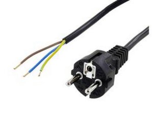 Přívodní kabel FLEXO H05VV-F 3G1C s přímou vidlicí 5m černá PVC
