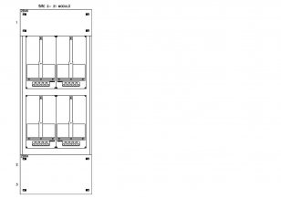 Konstrukce elektroměrová 2-28, 2-řadá, plastové panely SCHRACK CSIL127228