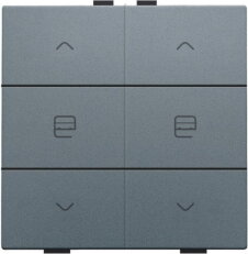 NHC 6násobný ovladač 2x žaluzie-ALU STEEL GREY NIKO 220-51036