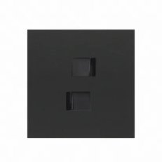 Panel 1-násobný: 2x zásuvka RJ45 :3067 černá matná KONTAKT SIMON 10020111-238