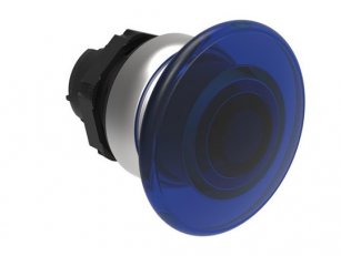 Lovato LPCBL6146 Plastová hlavice prosvětlovací s hřibovým knoflíkem 40mm modrá