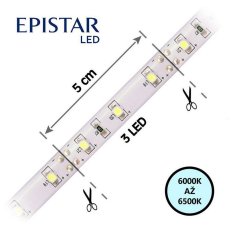 LED pásek 60LED/m 2835 IP20 6000-6500 K bílá 12V 30m FK TECHNICS 4739797-60