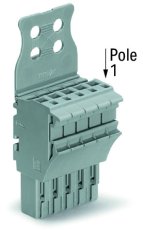 Pružinová svorka Push-in CAGE CLAMP 4mm2 šedá 5pól. WAGO 2022-105/144-000