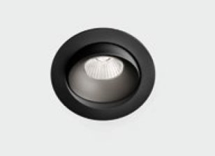 Zápustné svítidlo LUXO TILT d105mm černé 38° 12W CRI90 2700K