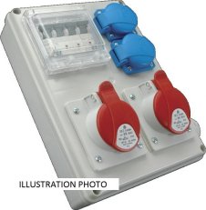 SEZ-CZ ROS-I 3200 Zásuvková kombinace 2x3243+2x230V jištěná