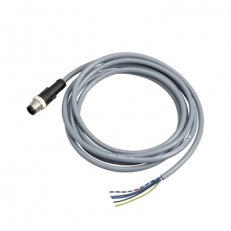 Kabel PVC s konekorem M12, zástrčka, přímý,5 pinů, L=2m XZCPV1564L2