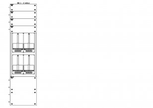 Konstrukce elektroměrová 2-42, 2-řadá, plastové panely SCHRACK CSIL127242