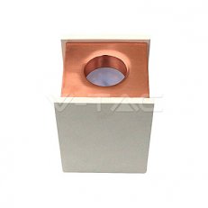 GU10 Fitting Gypsum Surface With Matt Rose Gold Bottom Square, VT-860 SKU3115