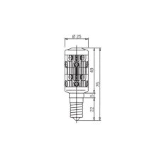 Žárovka LED LD 205 EXL 12 V, ACDC, E14, modrá SIRENA 28431