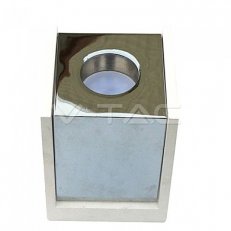 GU10 Fitting Gypsum Surface With Chrome Bottom Square, VT-860 V-TAC SKU3116