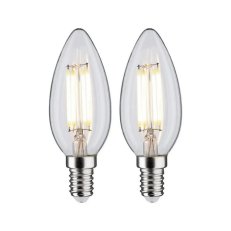 LED svíčka Filament E14 230V 2x4,8W 4000K mat PAULMANN 28916