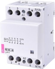 Modulární stykač RD 40-40, 4p, 3M, kontakty 4xNO,40A, 230V AC/DC ETI 002464018