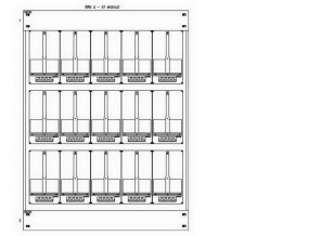 Konstrukce elektroměrová 5-33, 3-řadá, plastové panely SCHRACK CSIL116533