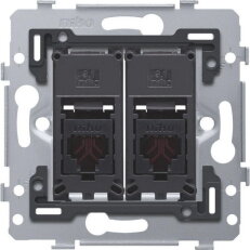 Spodek zásuvky 2xRJ11 UTP (nestíněné) CAT5 bez rozp. NEW NIKO 170-75214