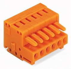 Pružinová svorka CAGE CLAMP 1,5mm2 oranžová 16pól. WAGO 734-216