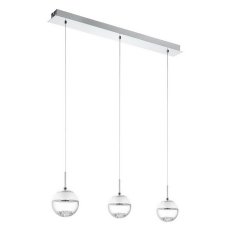 Závěsné svítidlo MONTEFIO 1 LED chrom/čiré-SAT 15W IP20 EGLO 93784