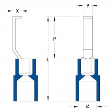 Kabelové oko HBT 2,5 - 3,0 BL WEIDMÜLLER 1312450000