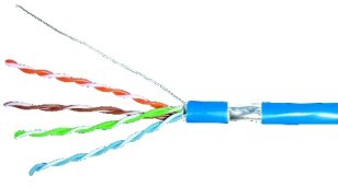 Kabel F/UTP Cat.5e 4x2xAWG24, PVC modrý,