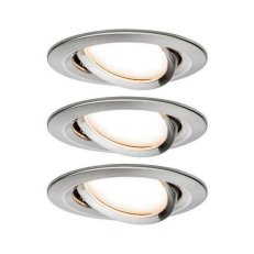 Vestavné svítidlo LED Nova kruhové 3x6,5W kov kartáčovaný nastavitelné 934.47