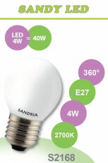 Sandy S2168 SANDY LED E27 B45 4W 2700K OPAL 360°