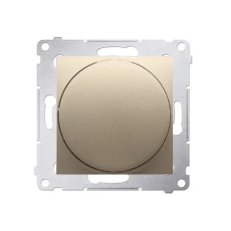 Stmívač tlačítko-otočný, 20-500W, zlatá matná, metalizované DS9T.01/44