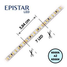 LED pásek 182LED/m 2216 IP20 6000-6500 K bílá 24V 4mm 5m FK TECHNICS 4739209-60