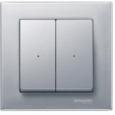 Kryty pro 2-násobný tlač. modul, Aluminium, System M SCHNEIDER MTN625260