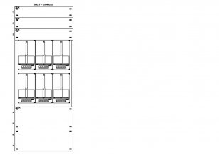 Konstrukce elektroměrová 3-39, 2-řadá, plastové panely SCHRACK CSIL127339