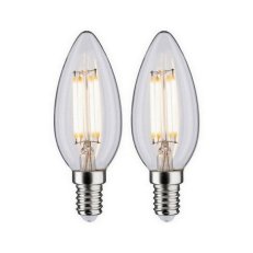 LED Filament svíčka 2x4,5W E14 2.700K teplá bílá PAULMANN 28788