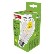 LED žárovka Filament A60 E27 5,9W (60W) 806 lm neutrální bílá EMOS ZF5D43