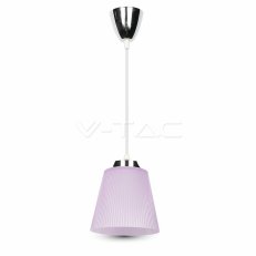 Závěsné LED svítidlo V-TAC 7W Natural White Chrome Body Purple Shade  VT-1036